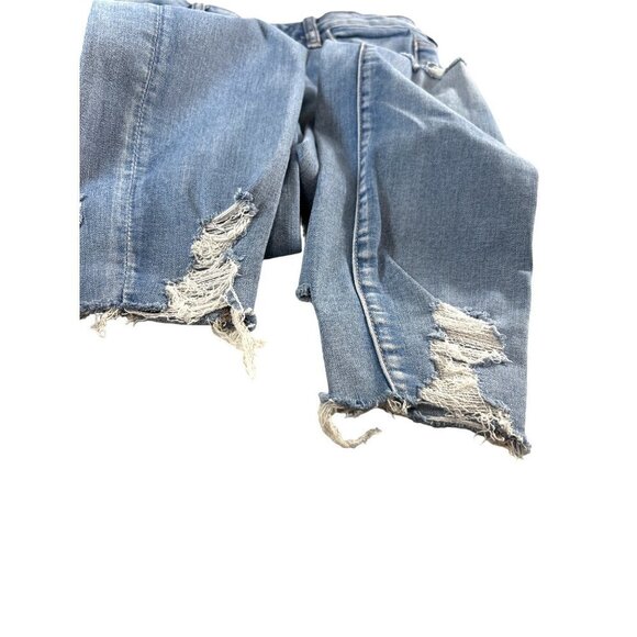 American Eagle Super Stretch X Womens Hi Rise Jeggings Jeans Destroyed Size 8 - Picture 7 of 10